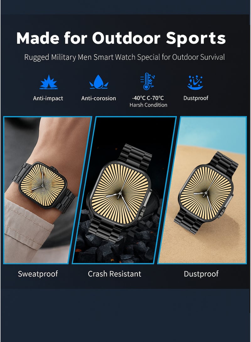 ويزمي ساعة Wisme X30 Ultra 3 الذكية | شاشة Super AMOLED | جهاز تتبع لياقة بدنية مقاوم للماء | ثلاثة أحزمة فاخرة (معدن، جلد، سيليكون) | مكالمات بلوتوث | مراقبة معدل ضربات القلب والنوم | ساعة ذكية أنيقة لأجهزة Android وiOS - Image 5