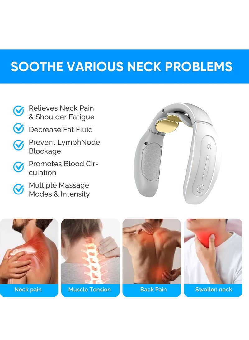 Excefore Neck Massager with Heat, Cordless Deep Tissue Vibration Infrared for Pain Relief, 4 Modes 15 Levels Cordless, Portable Gift Women Men - Image 5