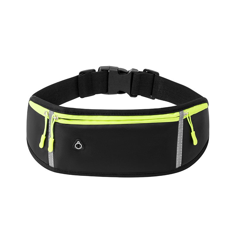 Unisex Fitness Waist Bag Waterproof Shockproof Leisure Sports Personal Mobile Phone Bag Outdoor Cycling Running Belt Black - Image 1
