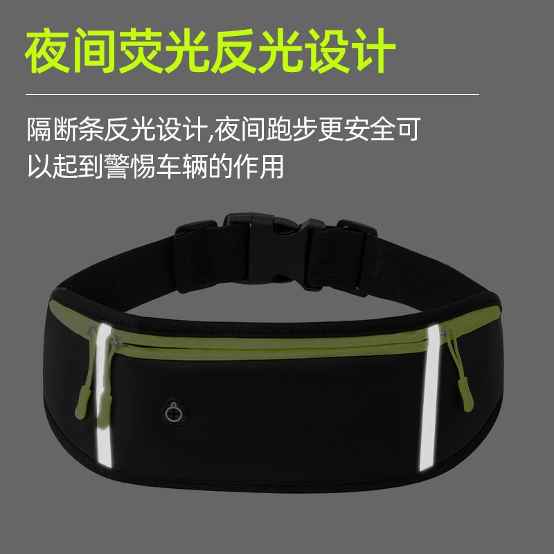Unisex Fitness Waist Bag Waterproof Shockproof Leisure Sports Personal Mobile Phone Bag Outdoor Cycling Running Belt Black - Image 4