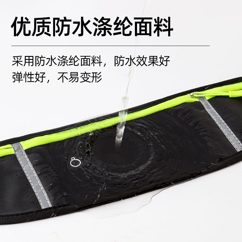 Unisex Fitness Waist Bag Waterproof Shockproof Leisure Sports Personal Mobile Phone Bag Outdoor Cycling Running Belt Black - Image 5