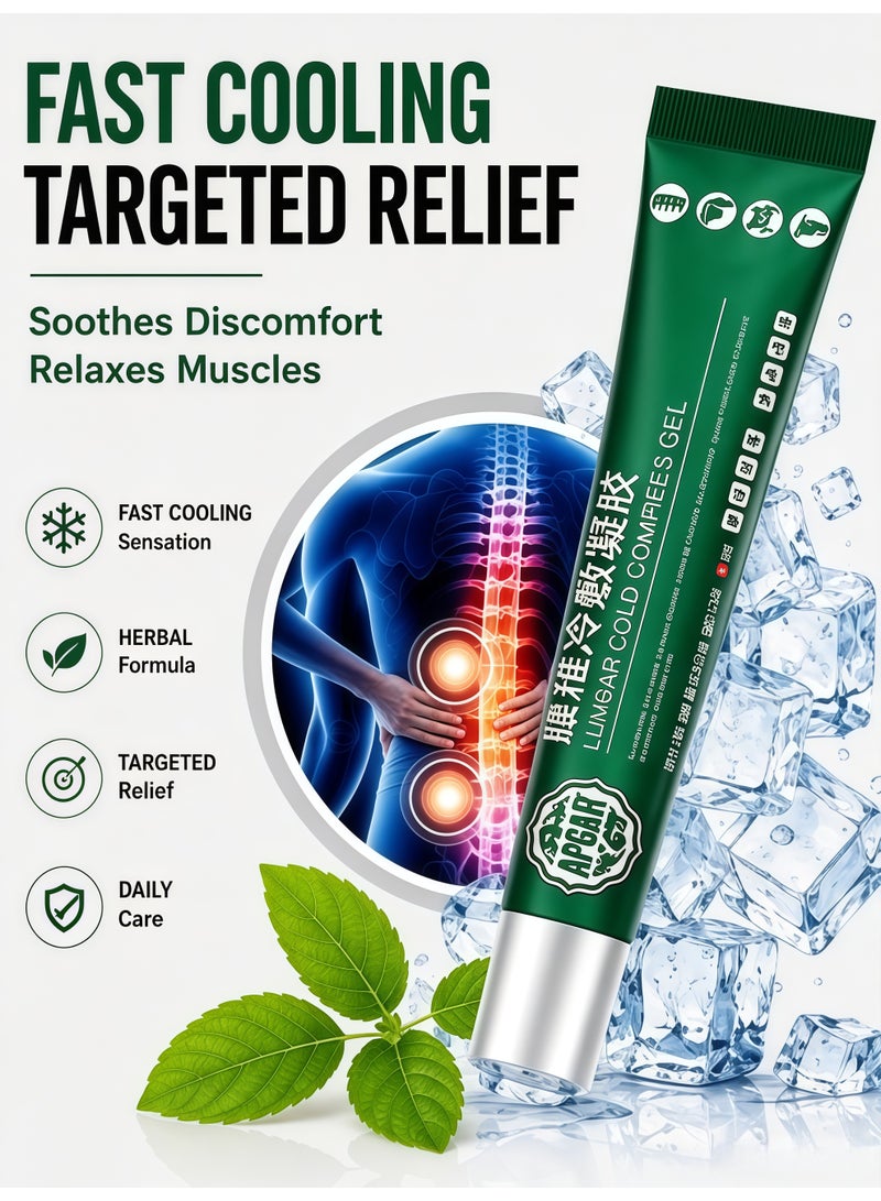 APGAR 3-Pack 20g Natural Herbal Lumbar Cold Gel | Fast-Cooling Relief for Cervical, Knee & Disc Pain | Joint Discomfort Soothing Formula - Image 2
