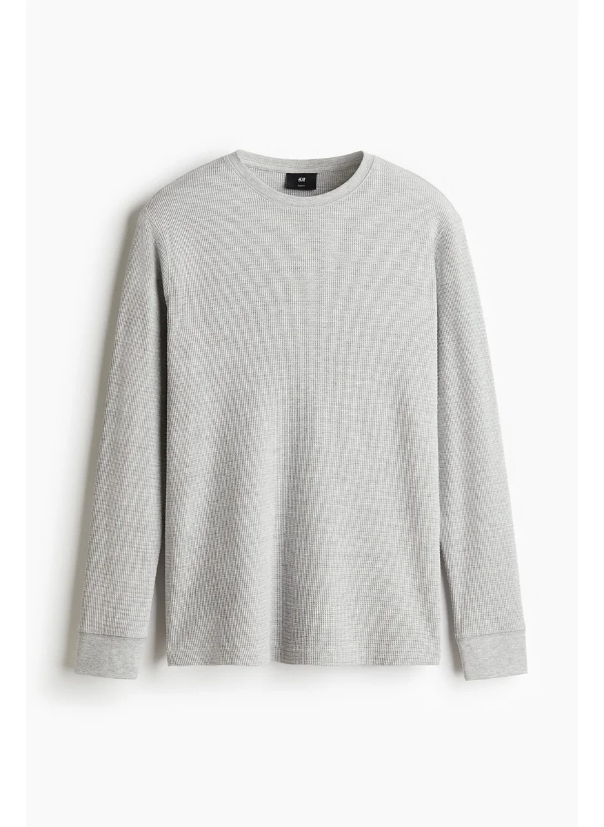 H&M Waffled Jersey Top