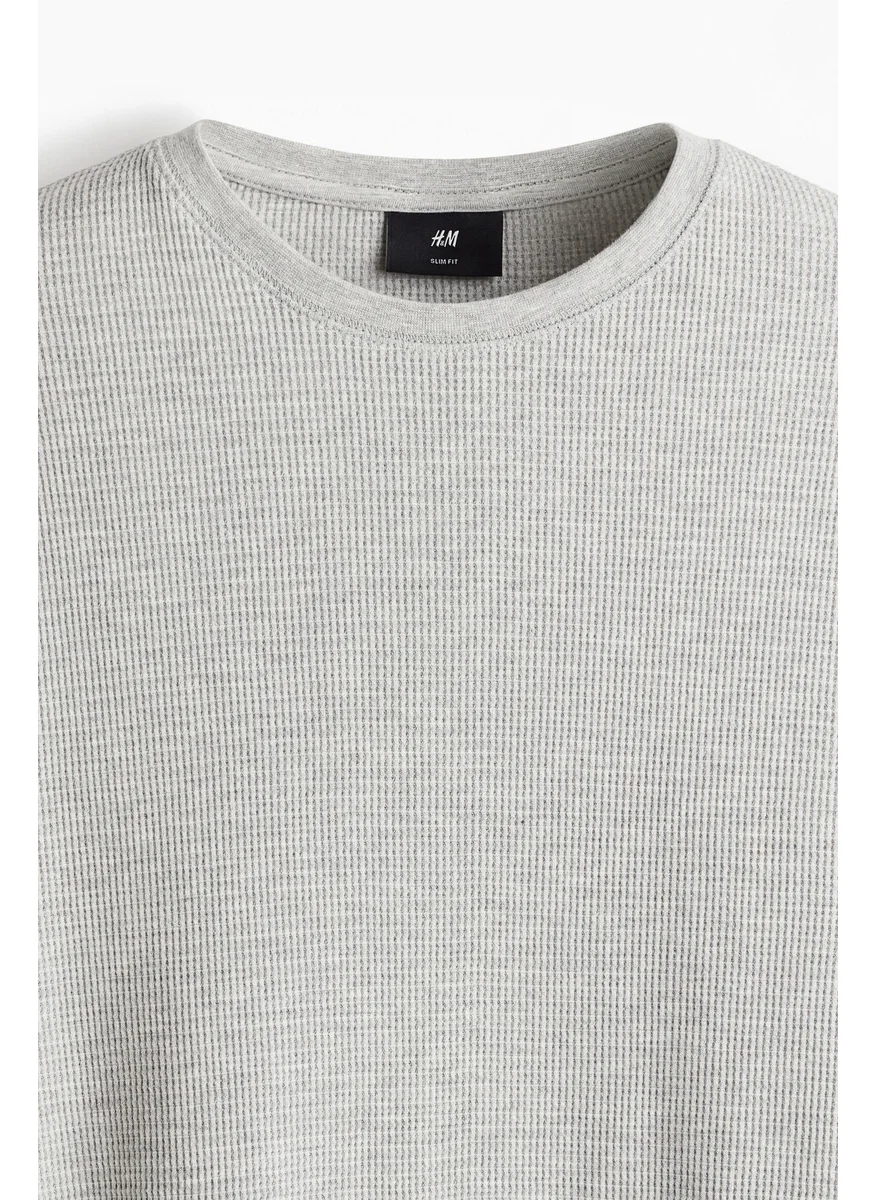 H&M Waffled Jersey Top