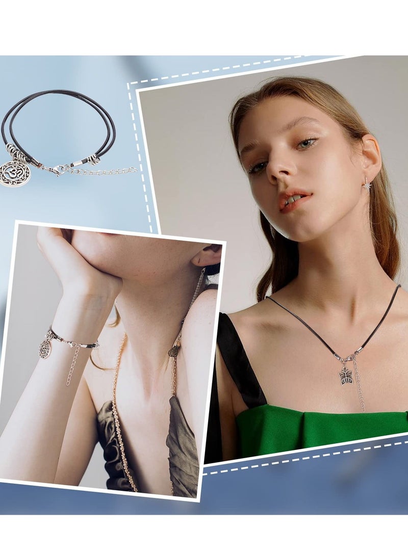 KASTWAVE 20 Pcs Lobster Claw Clasps with Cord Ends Stainless Steel Necklace Jewellry Making Lobster Clasps, Lobster Caps Connector for Necklace Bracelet DIY Craft Jewellery Making - Image 5