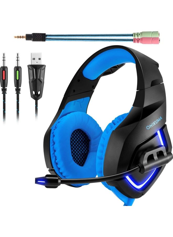 NIBEMINENT K1-B PC Gaming Headset Bass Headphones Mic - Image 1