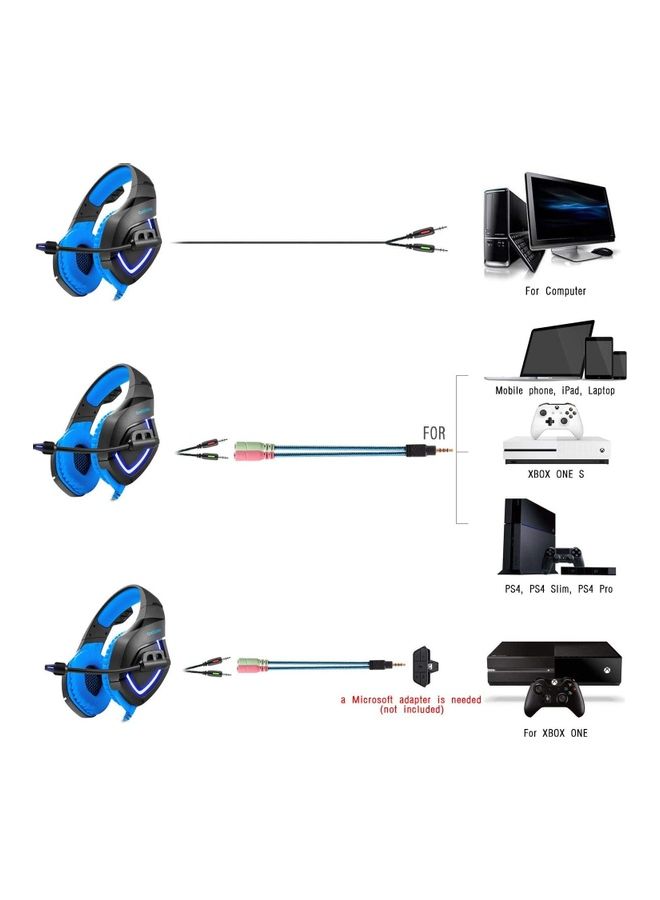 NIBEMINENT K1-B PC Gaming Headset Bass Headphones Mic - Image 4