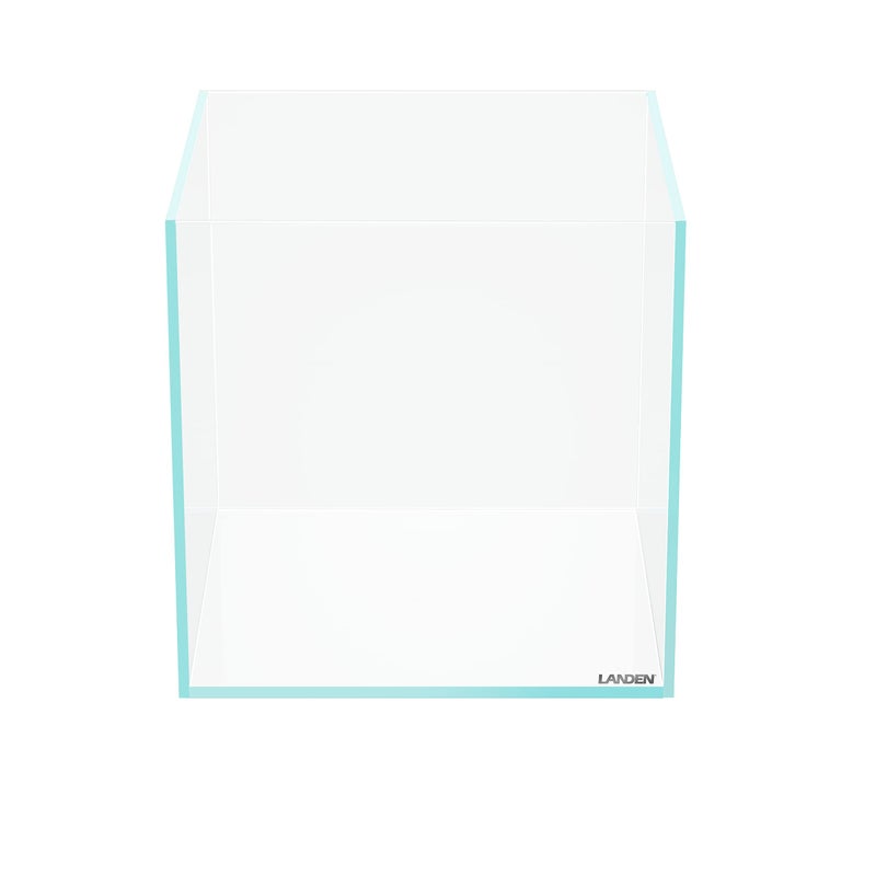 LANDEN 25C 37 Gallon Cube Rimless Low Iron Aquarium Tank W984D984H984 in25x25x25cm 5mm Thickness with Nano Foam Leveling Mat Included