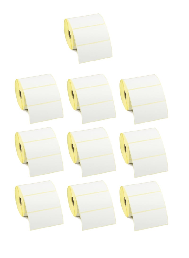 Terabyte 10 Rolls - 100mm x 50mm Barcode Label Sticker Direct Thermal 1000 Labels Per Roll for Zebra GC420d GC420t GK420d GK420t GX420d GX420t GX430t For Grocery, Supermarkets, Retail Store, Pharmacy - Image 1