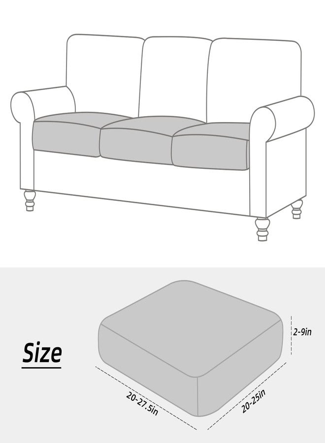 Fuloon Seat Cushion Covers, Stretch Couch Slipcovers Sofa Cushion Protective Solid Chair Slipcovers Washable Suitable for Armchair Loveseat Sofa 3 PC Pink - Image 3