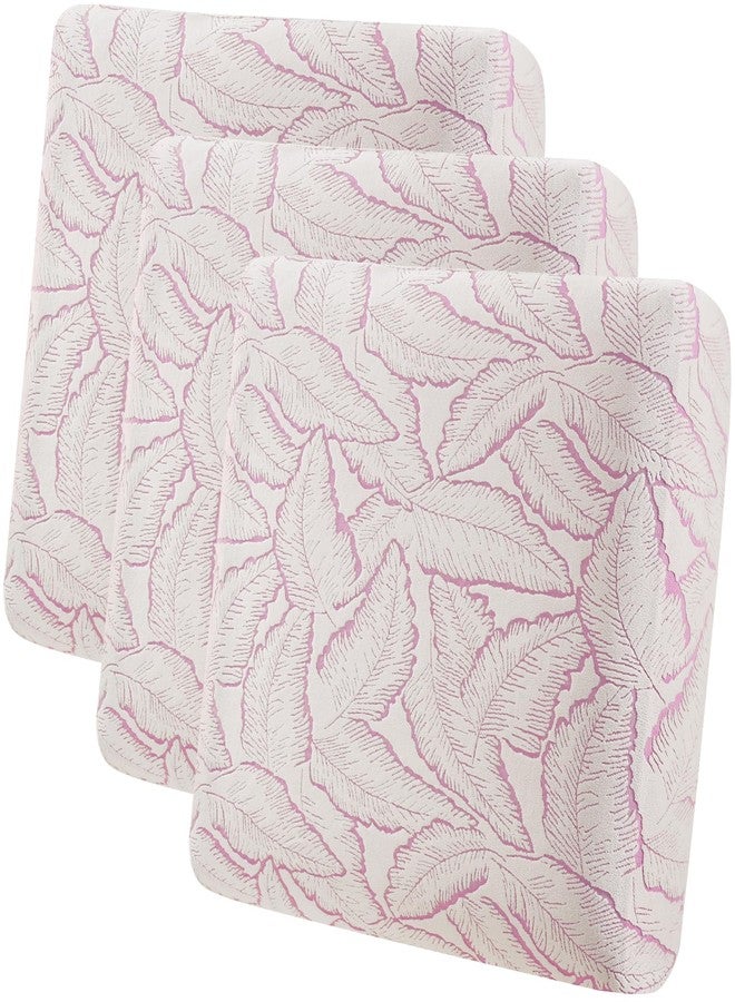 Fuloon Seat Cushion Covers, Stretch Couch Slipcovers Sofa Cushion Protective Solid Chair Slipcovers Washable Suitable for Armchair Loveseat Sofa 3 PC Pink - Image 1