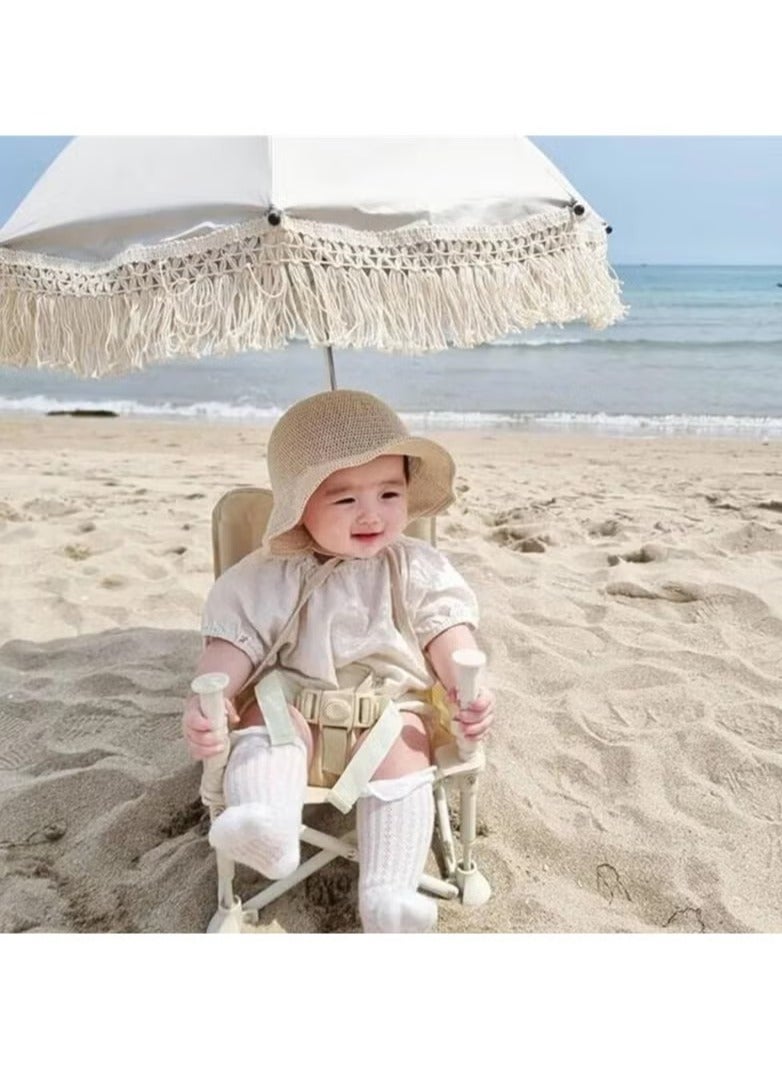 Generic Easy Foldable Lightweight Kids Prop Umbrella Outdoor Sun Protection Baby Beach Umbrella And Chair  - Image 1