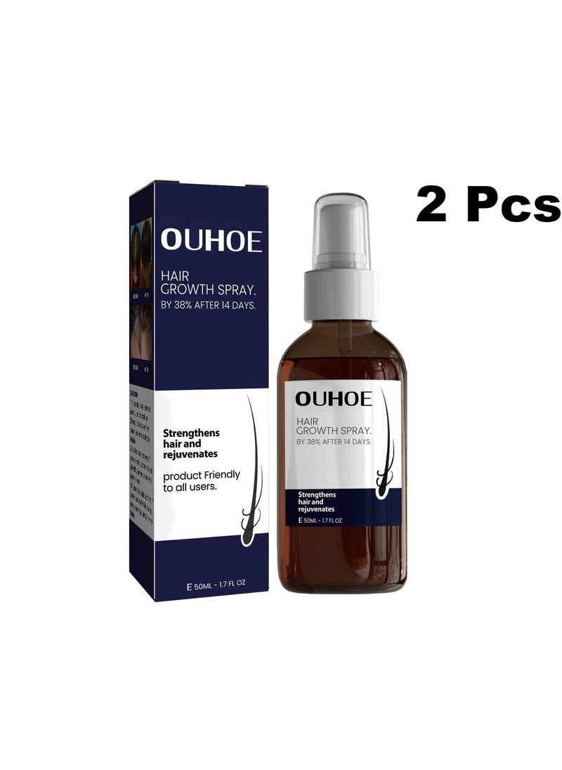 OUHOE - Hair Growth Spray for Nourishing Hair Growth Supple Black Set of 2Pcs - Image 1