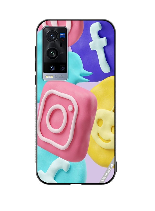 VR CREATIVE Protective Case Cover For Vivo X60 Pro Plus Icon Design Multicolour - Image 1