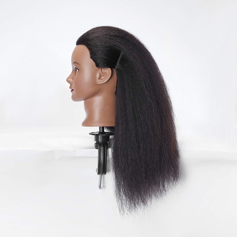 Hairlink رأس مانكن للشعر 100% شعر حقيقي أفريقي لتدريب مصففي الشعر - Image 4
