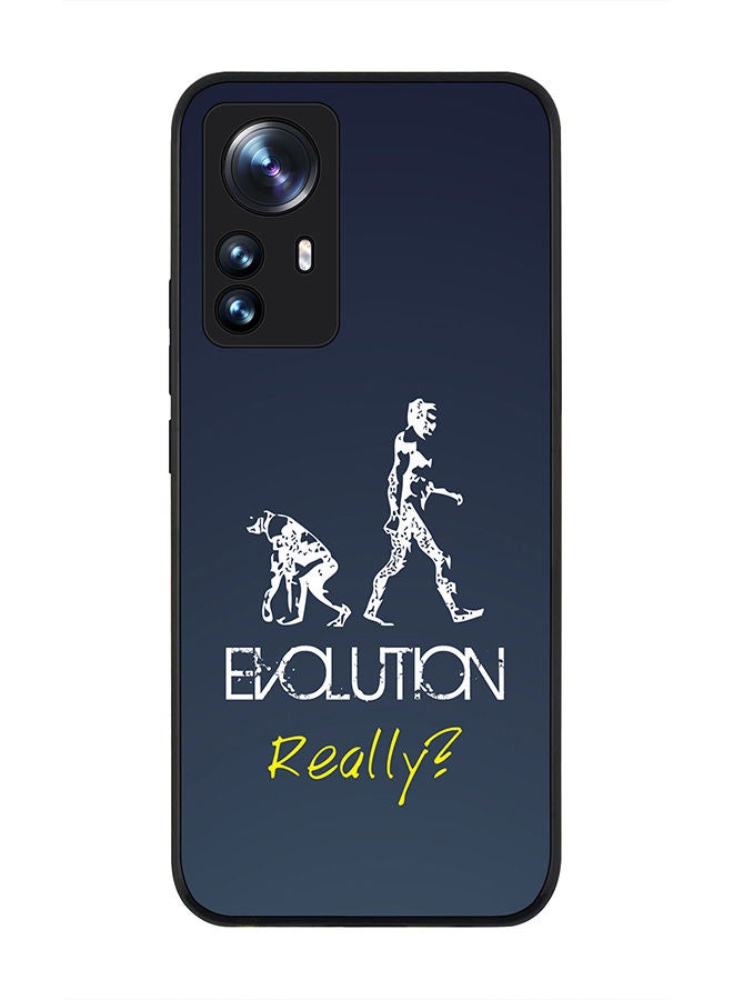 Stylizedd Rugged Black edge case for Xiaomi 12 / Xiaomi 12X Slim fit Soft Case Flexible Rubber Edges Anti Drop TPU Gel Thin Cover - Evolution Really (Grey) - Image 1