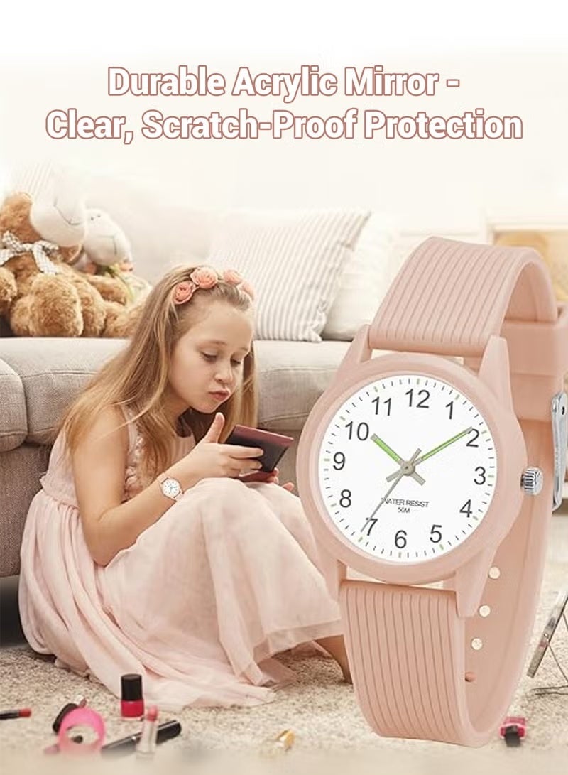 Kids Analog Watches for Girls Boys Watches with Soft Band Learning Time 50M Waterproof Children Watch Easy to Read for Ages 4-12 Kids Gift - Image 3