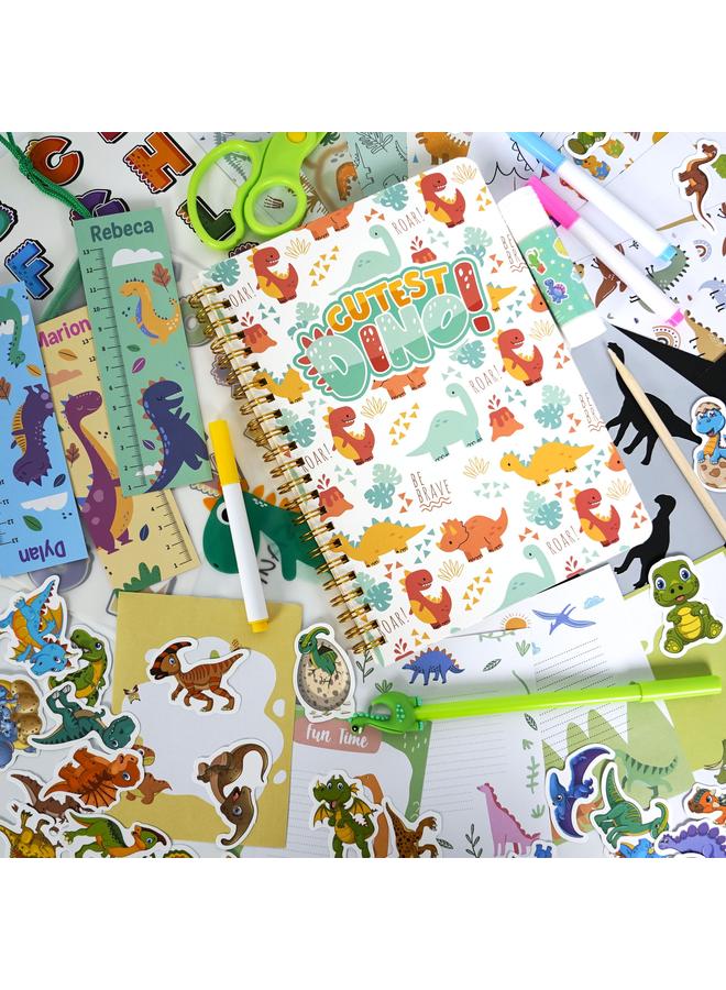 Bluejw Cross Border DIY JOURNAL SET Cartoon Dinosaur Theme Sticker Children's Diary Scrapbook Hand Ledger Suit - Image 5
