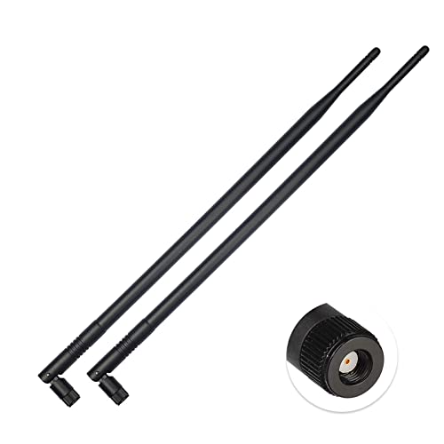 Superbat 9dBi Dual Band WiFi Antenna 2.4GHz 5GHz 5.8GHz MIMO RP-SMA Bluetooth Antenna for WiFi Router Wireless Network Card Security IP Camera Video Surveillance Monitor - Image 1
