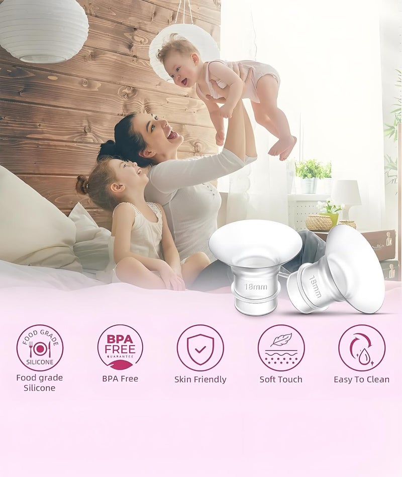 QuickHaven 10pcs Flange Insert for Breast Pump, Flange Size for Breast Pump, Flange for Breast Pump Multi-Size Flange Set for Comfortable Pumping, Ideal Breast Pump Accessories for Nursing Mothers - Image 3