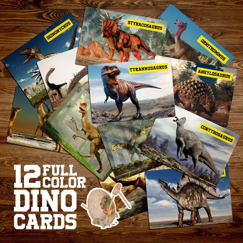 XX Dinosaur Egg Dig Kit, Unearth a Jumbo Dino Egg with 12 Unique Large Surprise Dinosaur Toys, Ideal Educational STEM Toys and Gifts for Kids Aged 5-7, Suitable for Party and Easter - Image 3