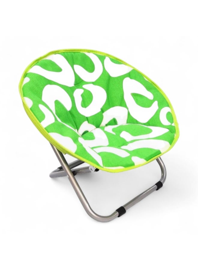 Green Pattern Cocoon Folding Chair - Image 1