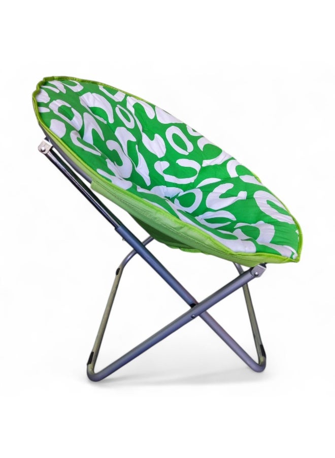 Green Pattern Cocoon Folding Chair - Image 2
