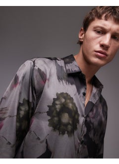 TOPMAN Long Sleeve Floral Printed Shirt  - Image 3