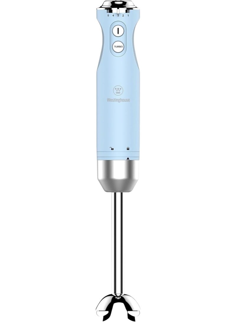 Westinghouse USA Retro Hand Blender – 600W Handheld Stick Blender, Blue | Stainless Steel Immersion Blender with 5 Speeds & Turbo | Soft Grip Handle (UAE Version) - 2 Years Warranty - Image 1