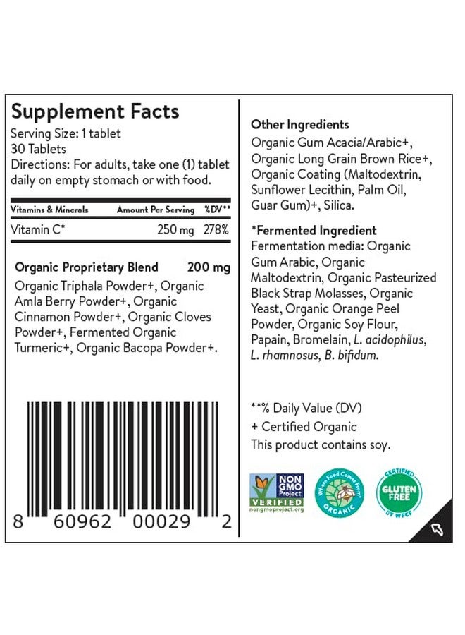 Movita Movita Fermented Vitamin C 250mg - Immunity Booster, Antioxidant Protection, Aids Collagen Synthesis & Iron Absorption - Organic, Vegan, Gluten-Free, Non-GMO - 30-Day Supply (Glass Bottle) - Image 2