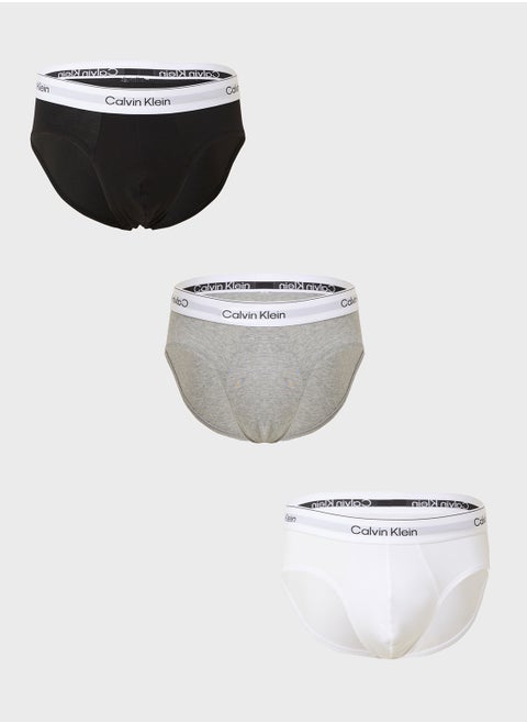 Icon Cotton Stretch Hip Brief - 3 Pack