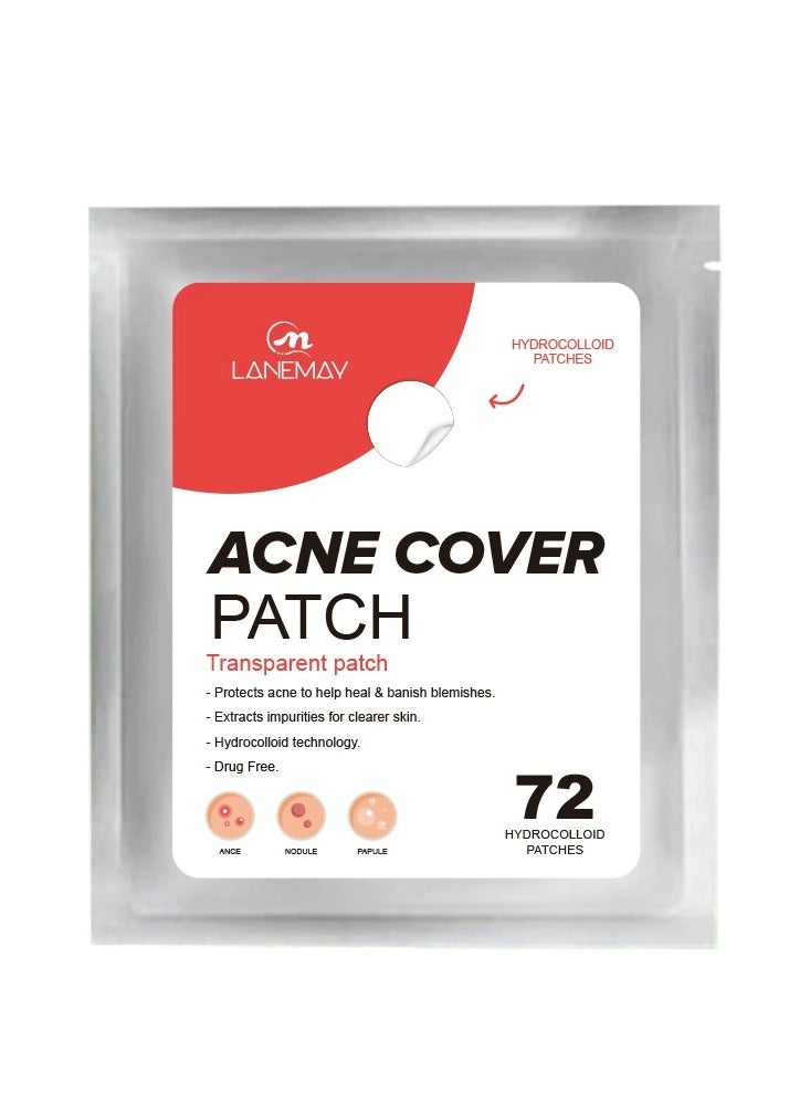 LANEMAY Acne Cover Patch Invisible Pimple Patch – Hydrocolloid Spot Concealer, Oil-Absorbing Fast-Healing Facial Patch for Blemishes - Image 5