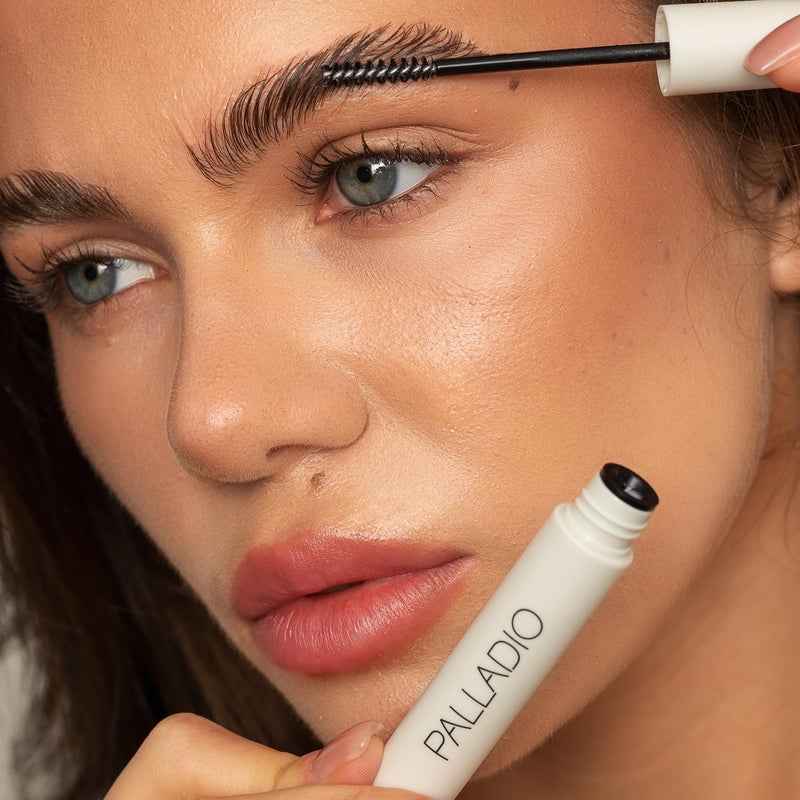 Palladio Brow Laminating Gel Strong Hold Eyebrow Glue for Lamination, Sculpted Brows All Day Wear Flake-Free Hold, Non-Sticky, Nourishing Castor Oil & Aloe, Vegan, Cruelty-Free Brow Styler Gel, Clear - Image 3
