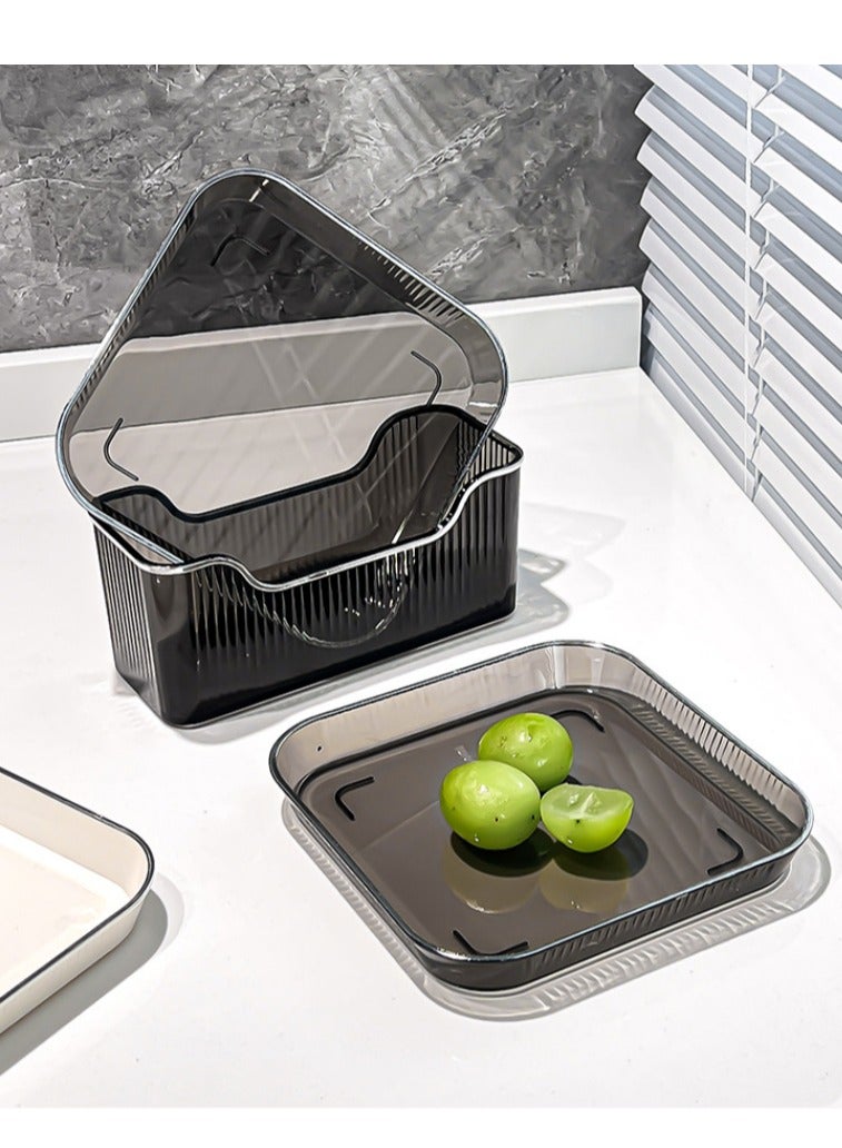 2-pcs High value PET snack plate fruit plate - Image 1