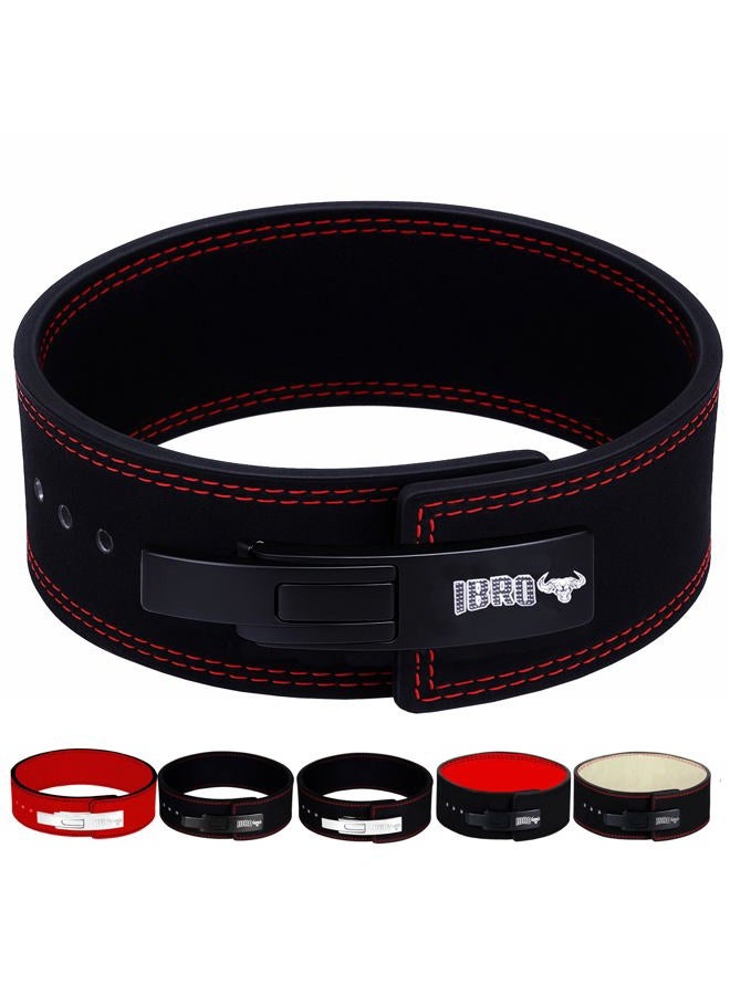 IBRO Powerlifting Lever Gym Belt – Power 10MM Extreme Heavy Duty Genuine Leather Belts - Squats Deadlifts Bodybuilding Weight Lifting IPF Power Lifting Strongman for Men AllBlack XXL - Image 1
