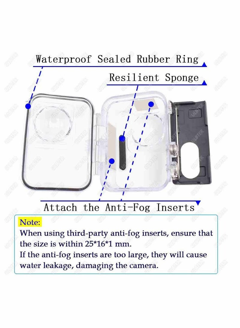 Dive Case, for Insta360 ONE R 360 Degree Action Camera, Waterproof Housing Underwater Diving Shell 45M/148FT with Thumbscrew Accessory - Anti-Fog Insert Kits - Image 5