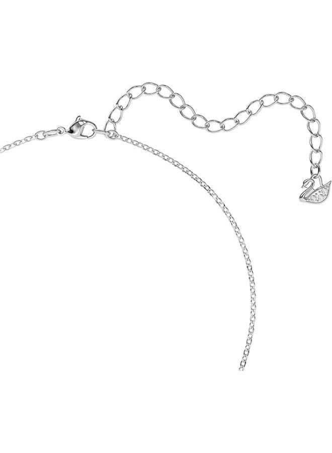 YelaJoy Swan Crystal Necklace – Blue Gradient Crystal Pendant, Large Size Elegant Jewelry for Women, Rhodium Finish Chain, Adjustable Length, Gift for Her - Image 3