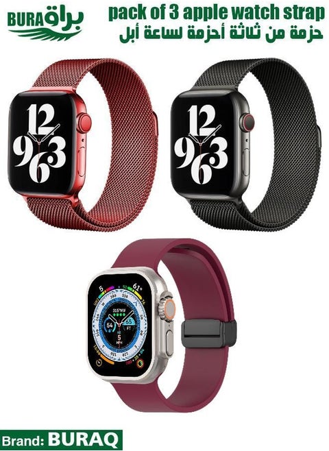 Apple Watch Band Strap For Apple Watch Ultra 2/Ultra 49mm, Series 10 46mm, 9/8/7 45mm, SE2/SE/6/5/4 44mm, 3/2/1 42mm