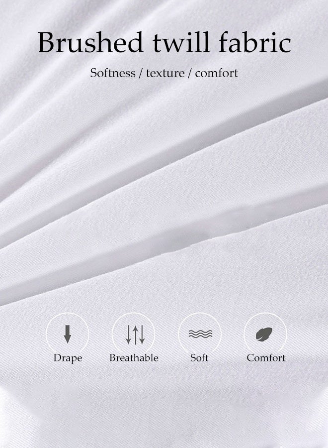 DUNISO لحاف مريح ، إدخال لحاف ، لحاف لجميع الفصول ، دافئ وقابل للتنفس ، لحافات مبطنة ، ناعمة ومريحة ، هدايا للنساء / الرجال ، 150*200 سم ، أبيض - Image 4