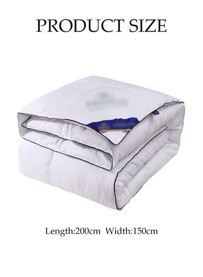 DUNISO لحاف مريح ، إدخال لحاف ، لحاف لجميع الفصول ، دافئ وقابل للتنفس ، لحافات مبطنة ، ناعمة ومريحة ، هدايا للنساء / الرجال ، 150*200 سم ، أبيض - Image 3