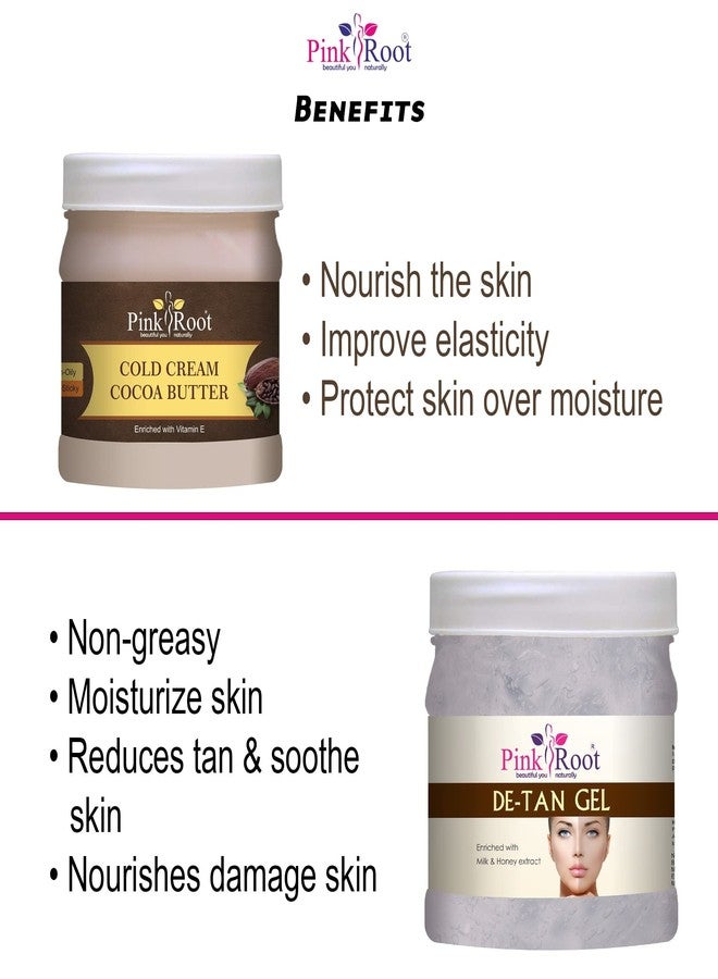 Pink Root Cocoa Butter Cold Cream 500gm with De-Tan Gel 500gm - Image 5