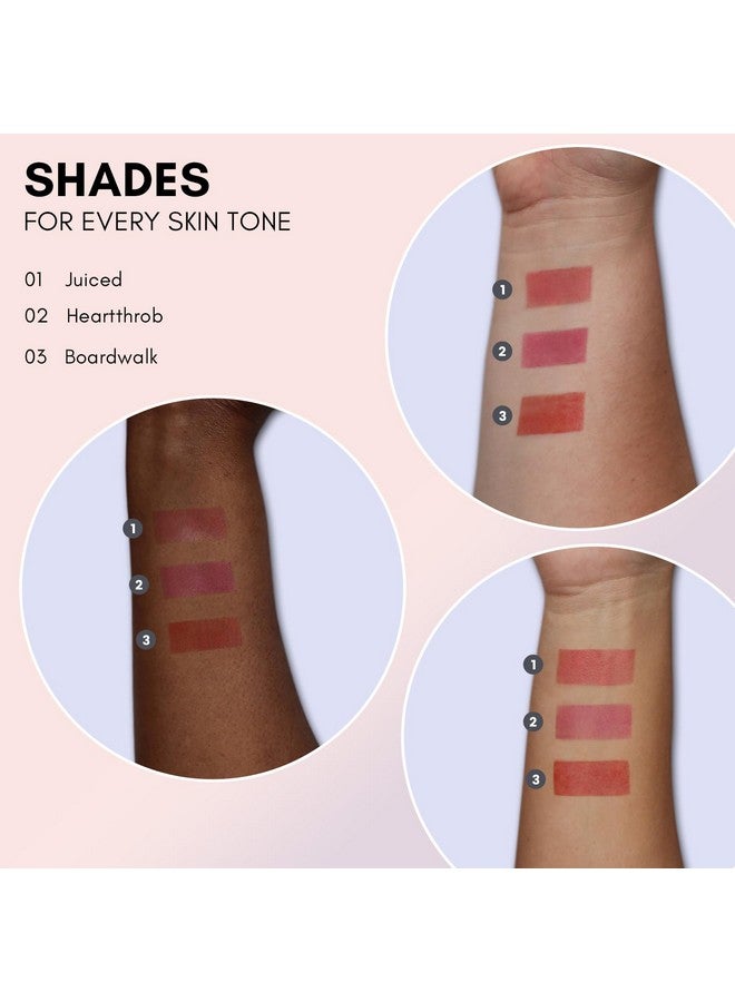 Clover Pressed Silk Blushing Balm ; Natural Looking Blush Glowing Skin Easy To Blend ; Cruelty Free & Vegan Cream Blush For Cheeks (Juiced) - Image 3