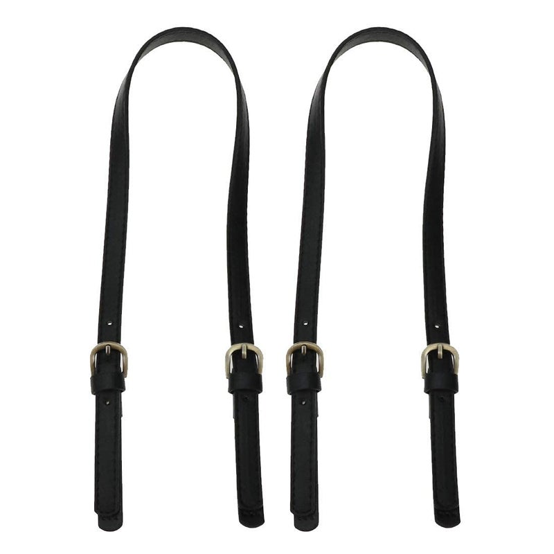 Semetall PU Leather Purse Handles 2 Pcs 65cm to 71cm Adjustable Shoulder Strap Black Purse Straps, Shoulder Strap Replacement for Crossbody