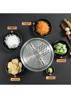Generic 304 Stainless Steel Colorful Cooking Basin With Lid Salad Basin Baking And Noodle Egg Bowl Baby Washing Bottle Draining Basin-规格:304多用刨丝钢盖24cm（可配同号盆 单拍不发）-颜色:默认项  - Image 1