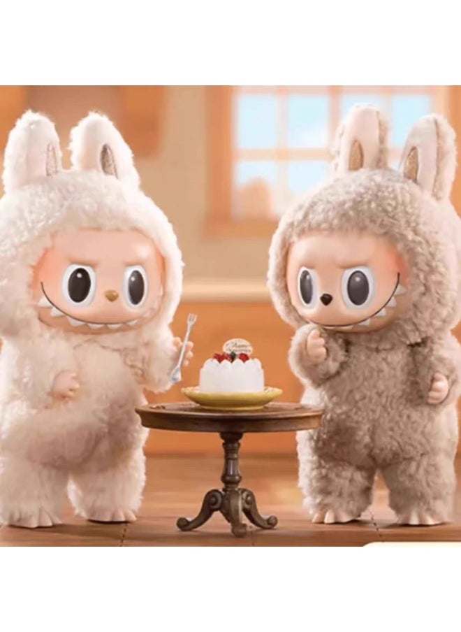 Labu Heart Macaron الجيل الثاني من حفلات الجلوس من الفينيل وجه دمية قطيفة دمية سلسلة مفاتيح - المواصفات: [النسخة الصينية] - اللون: صندوق هدايا فاكهة Qingti