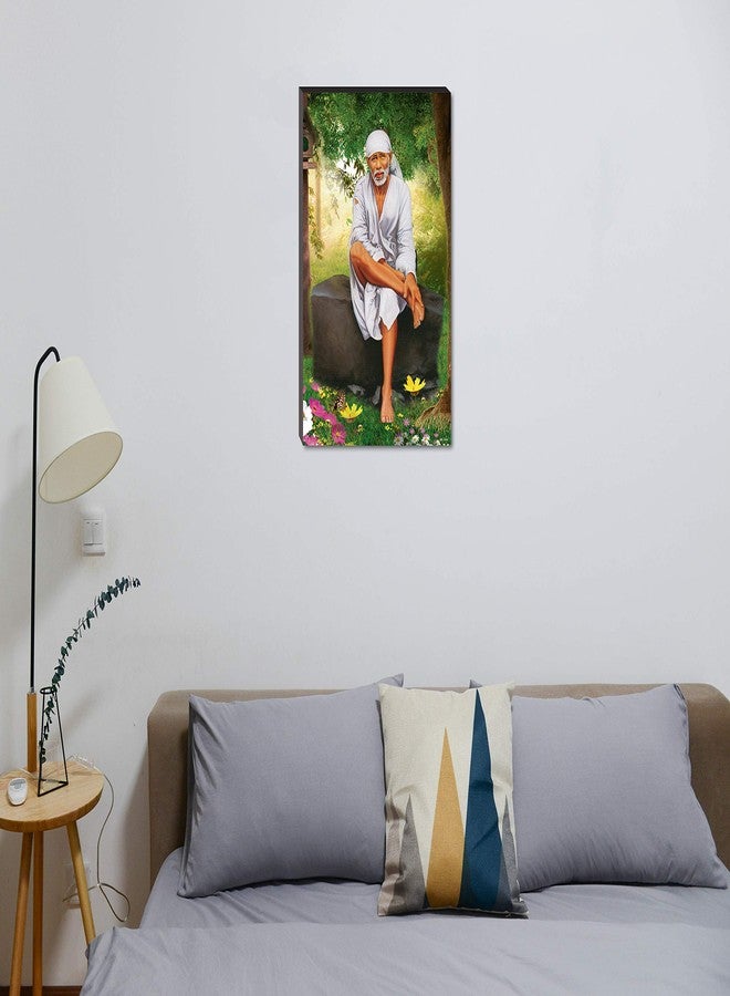 Masstone Shirdi Sai Baba Wall Art For Living Room, Bedrom, Mandir, Home Decoration (12x18 Inch), Painting for Pooja Room, Office, Pack of 1 - Image 3