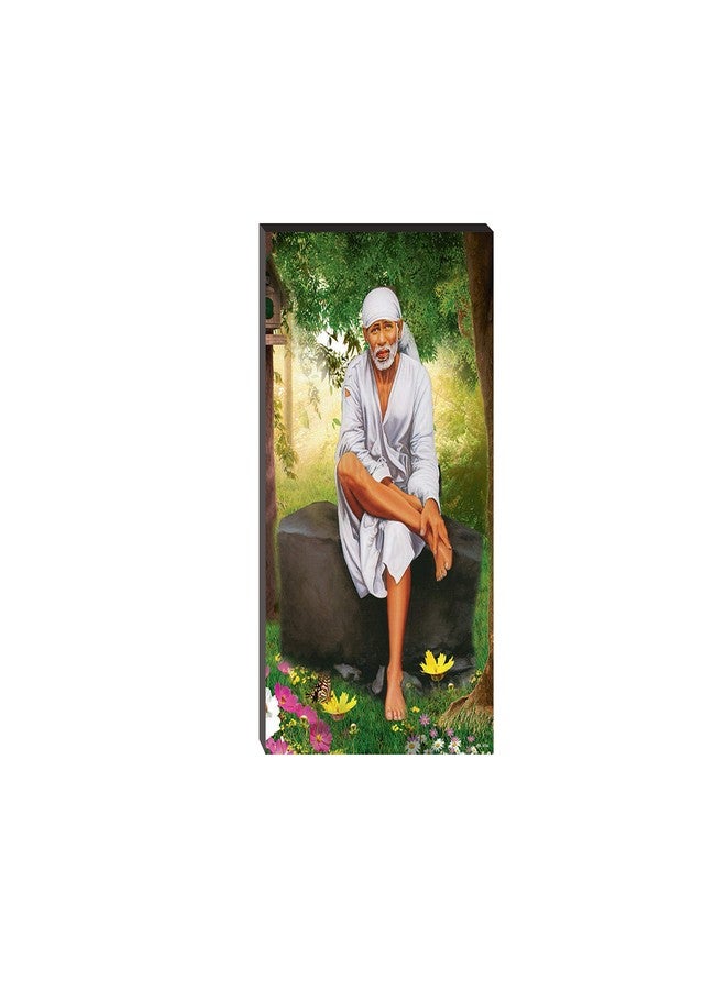 Masstone Shirdi Sai Baba Wall Art For Living Room, Bedrom, Mandir, Home Decoration (12x18 Inch), Painting for Pooja Room, Office, Pack of 1 - Image 1