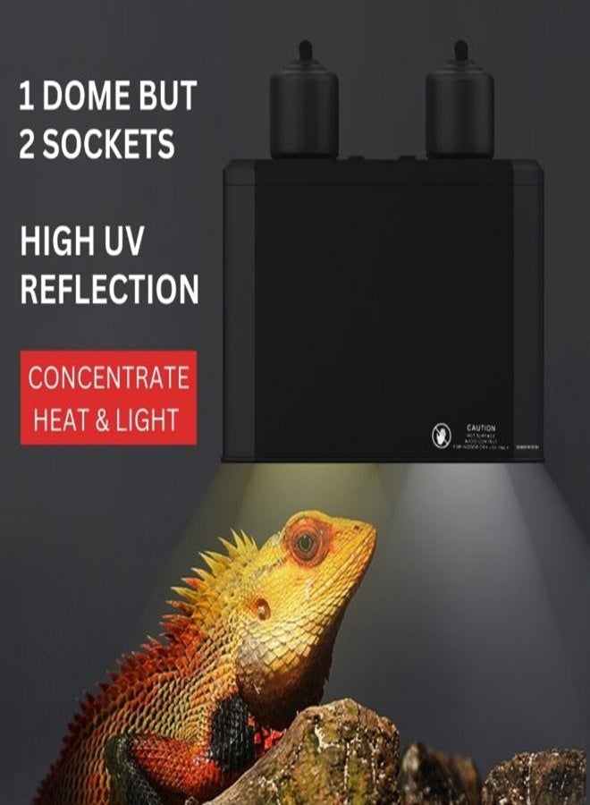 NomoyPet حامل مصباح مزدوج من نومويبيت، غطاء مصباح مزدوج متكامل كبير - Image 2