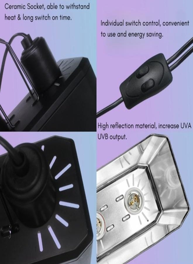 NomoyPet حامل مصباح مزدوج من نومويبيت، غطاء مصباح مزدوج متكامل كبير - Image 3