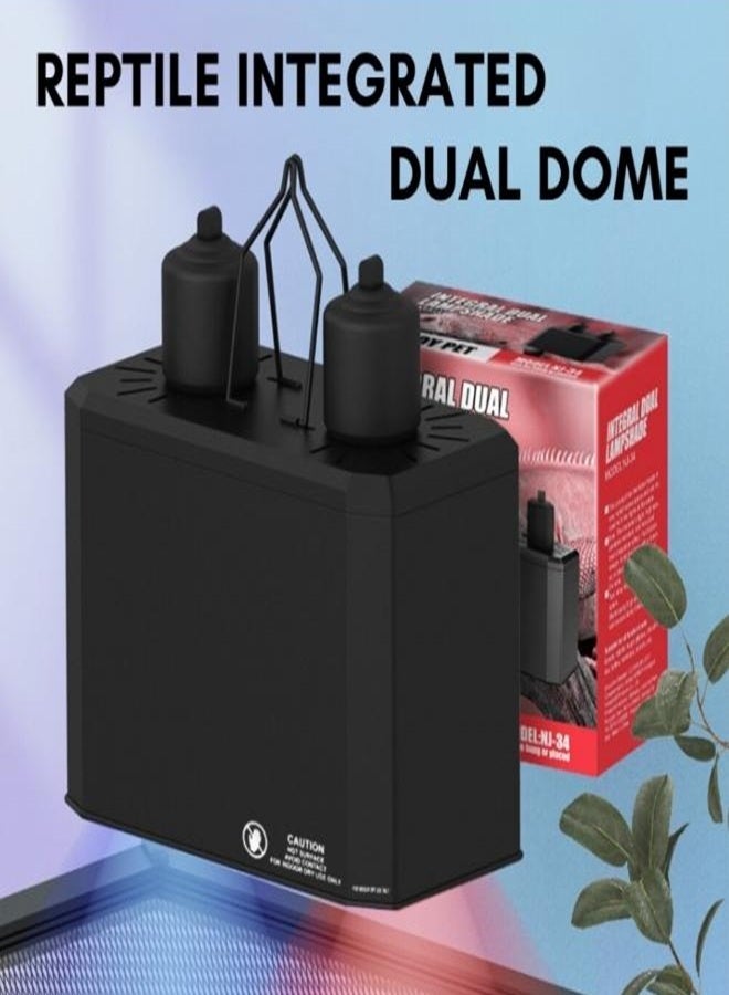 NomoyPet حامل مصباح مزدوج من نومويبيت، غطاء مصباح مزدوج متكامل كبير - Image 1